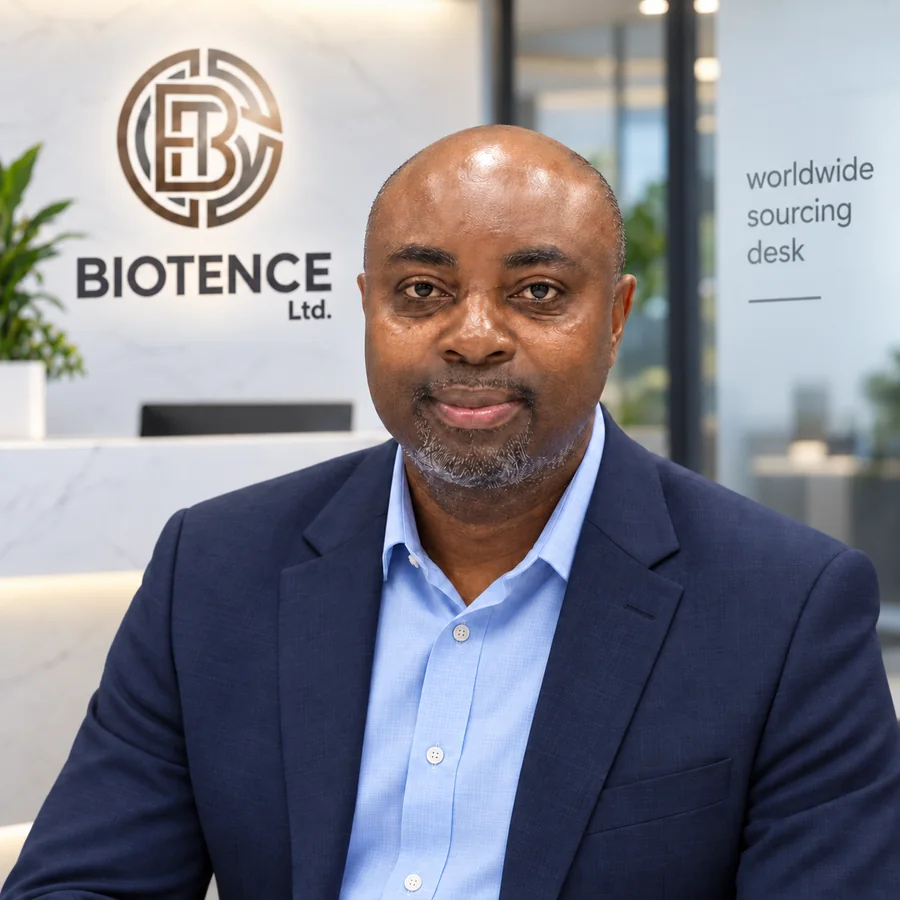 Retrato de Aloysius Iwuchukwu, Director Ejecutivo de BIOTENCE Ltd.